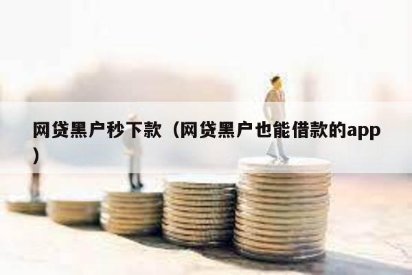 網(wǎng)貸黑戶秒下款(網(wǎng)貸黑戶也能借款的app)