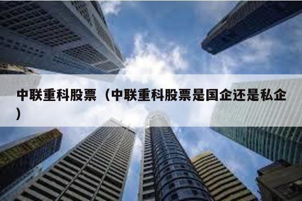 中聯重科股票(中聯重科股票是國企還是私企)