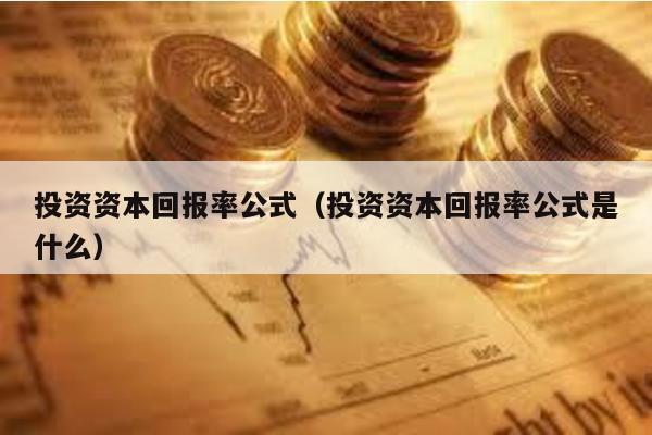 投資資本回報率公式(投資資本回報率公式是什么)